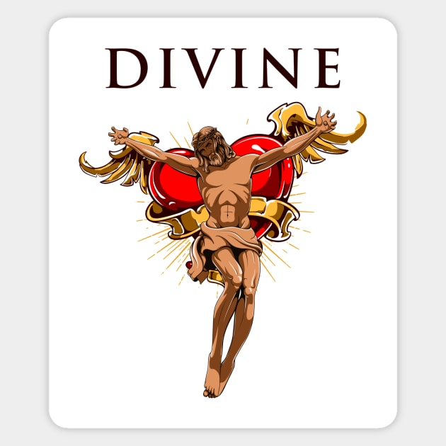 D I V I N E Sticker by theanomalius_merch